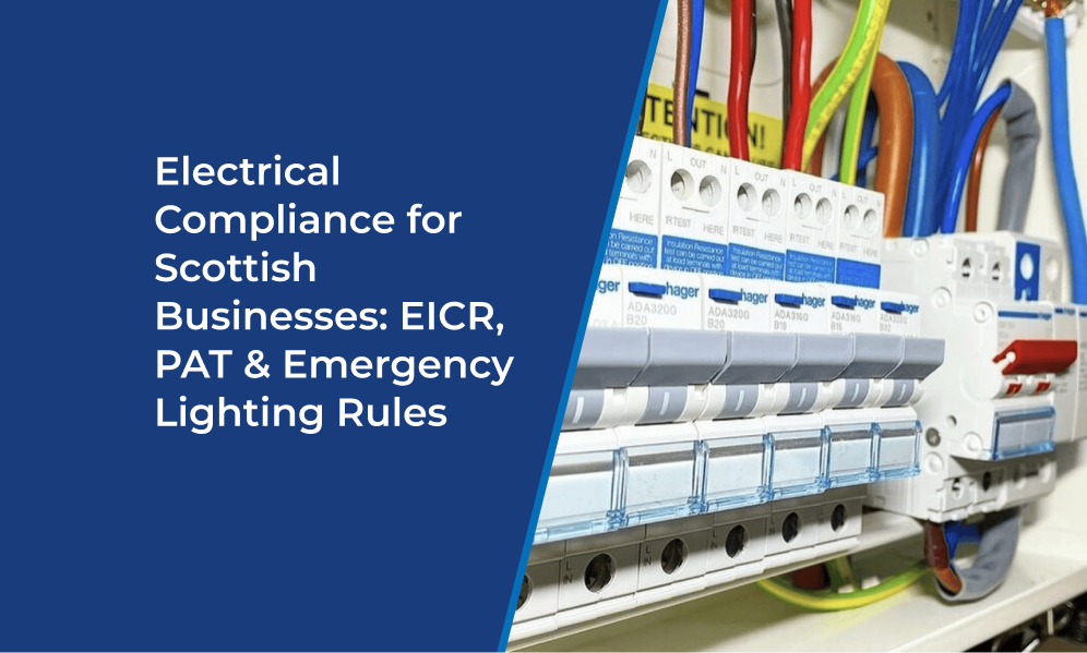 Electrical Compliance for Scottish Businesses: EICR, PAT & Emergency Lighting Rules