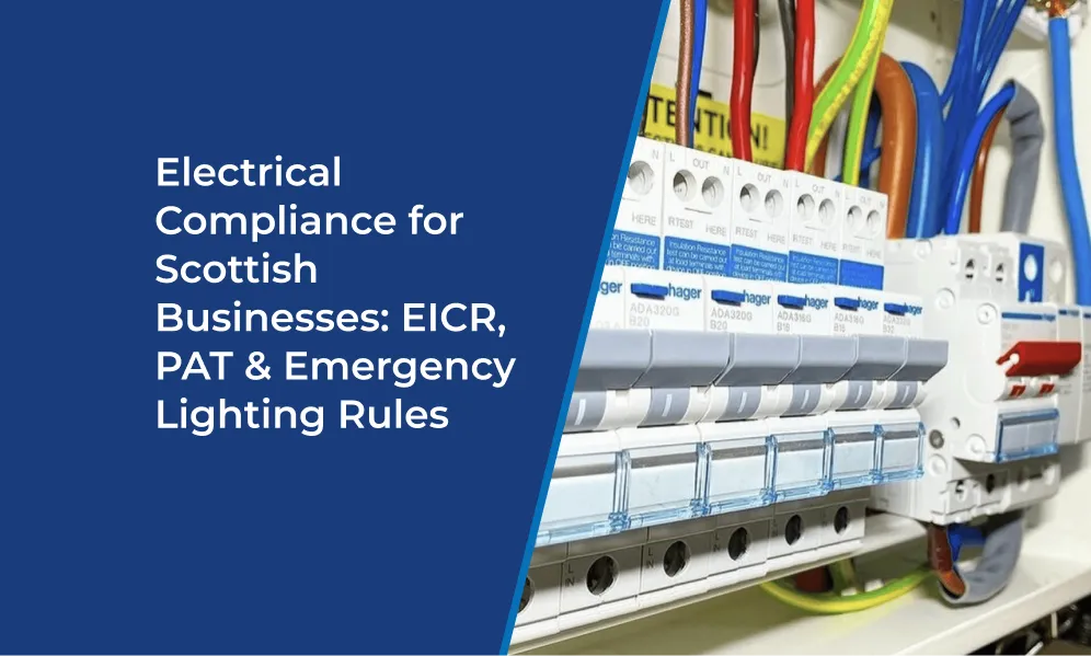 Electrical Compliance for Scottish Businesses: EICR, PAT & Emergency Lighting Rules